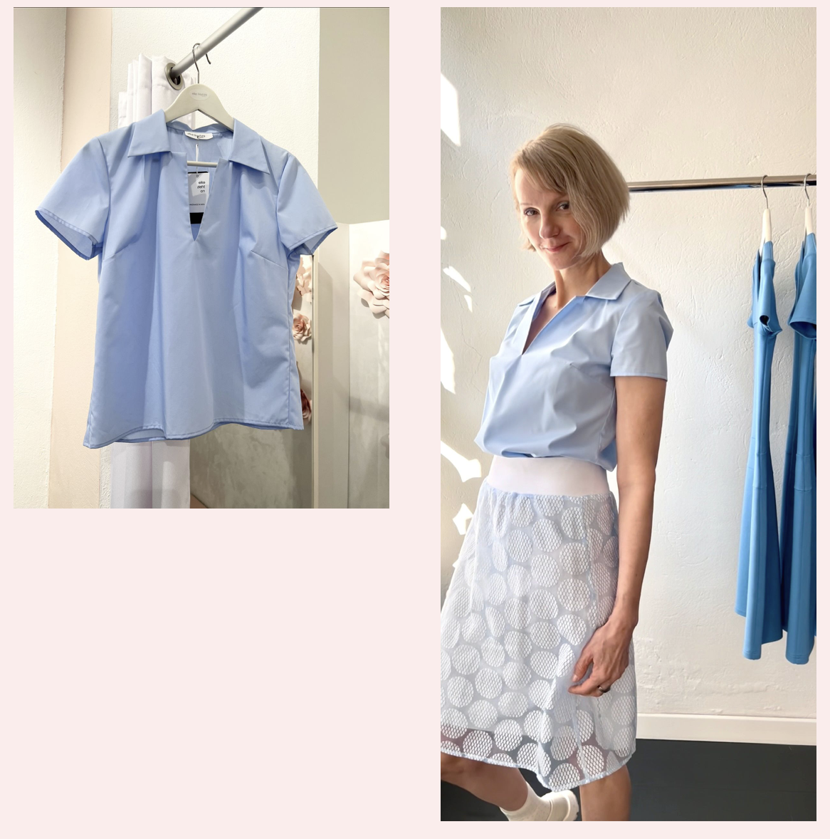 ich zeige die wie 1 blaue Bluse in 3 Styles aussieht elke freytag wien