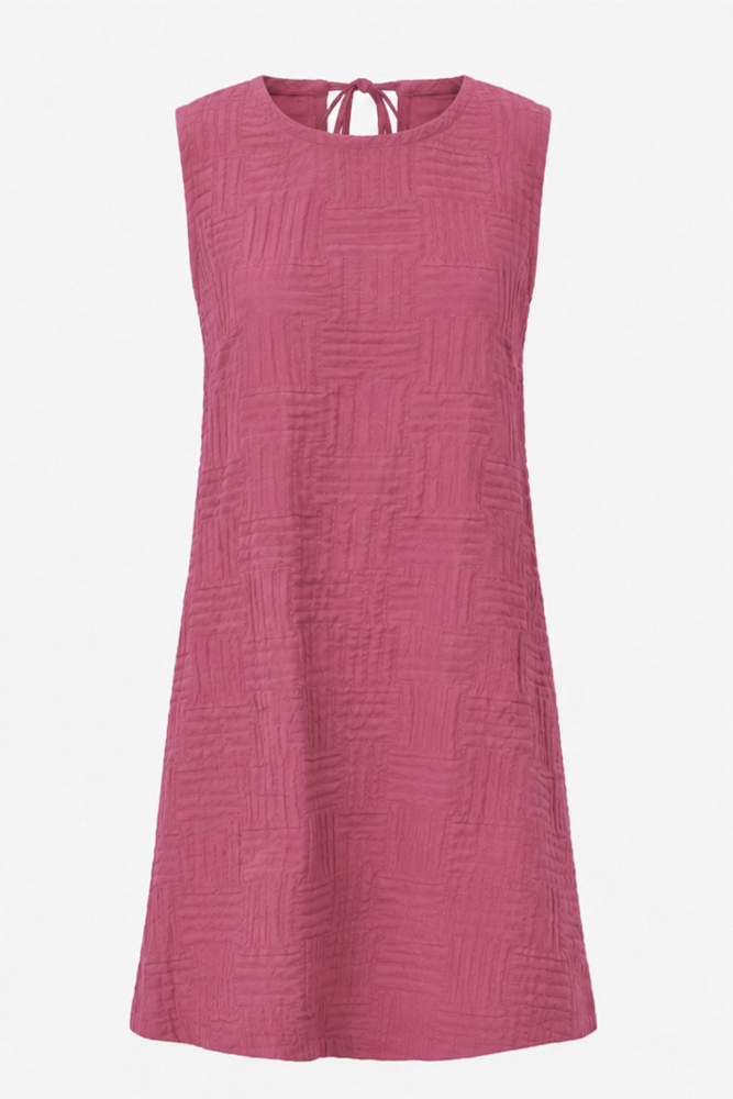ELKE FREYTAG Kleid rosa – strukturiertes A-Linien Kleid aus Wien