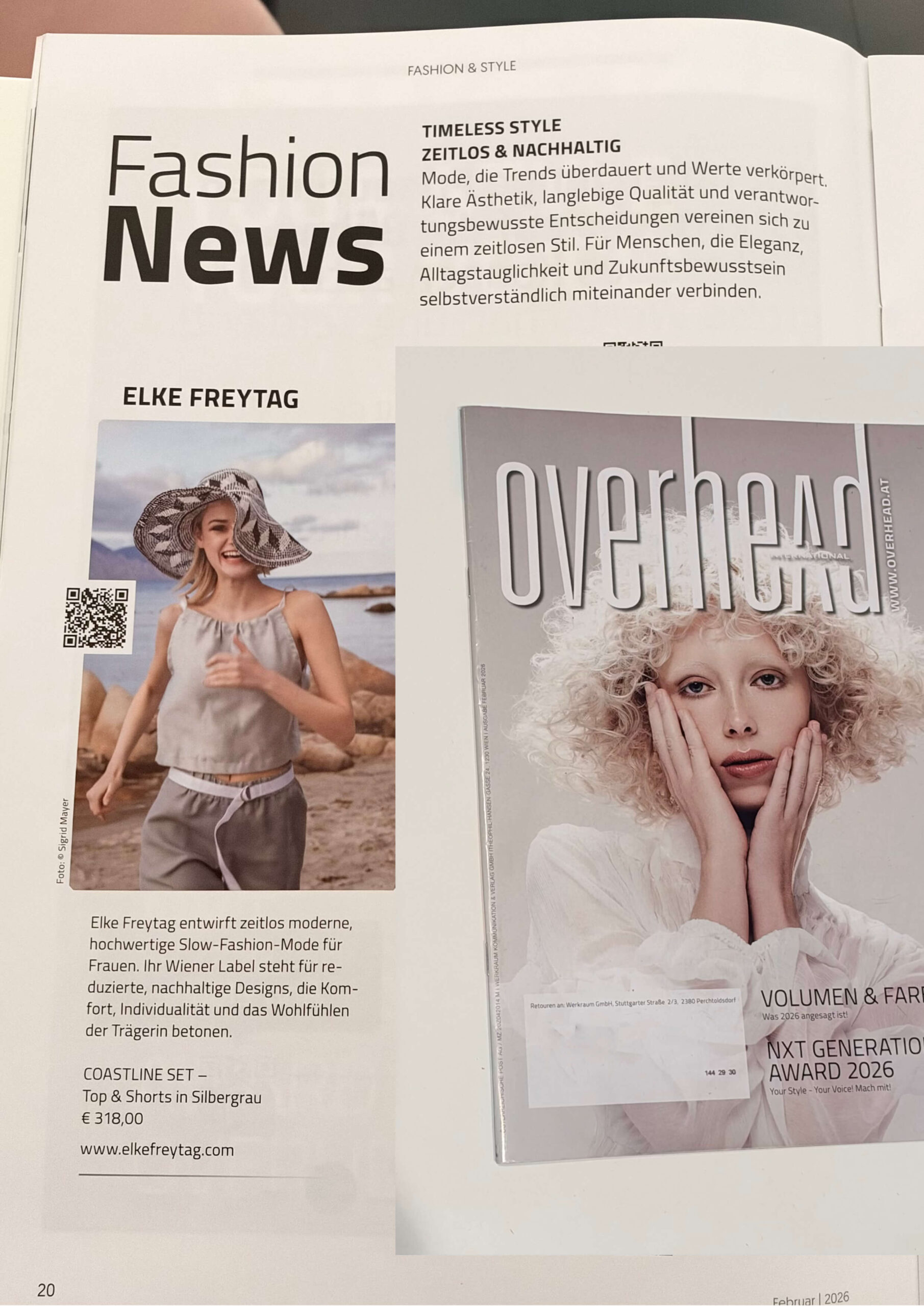 elke freytag wien im Overhead magazin presse 2026